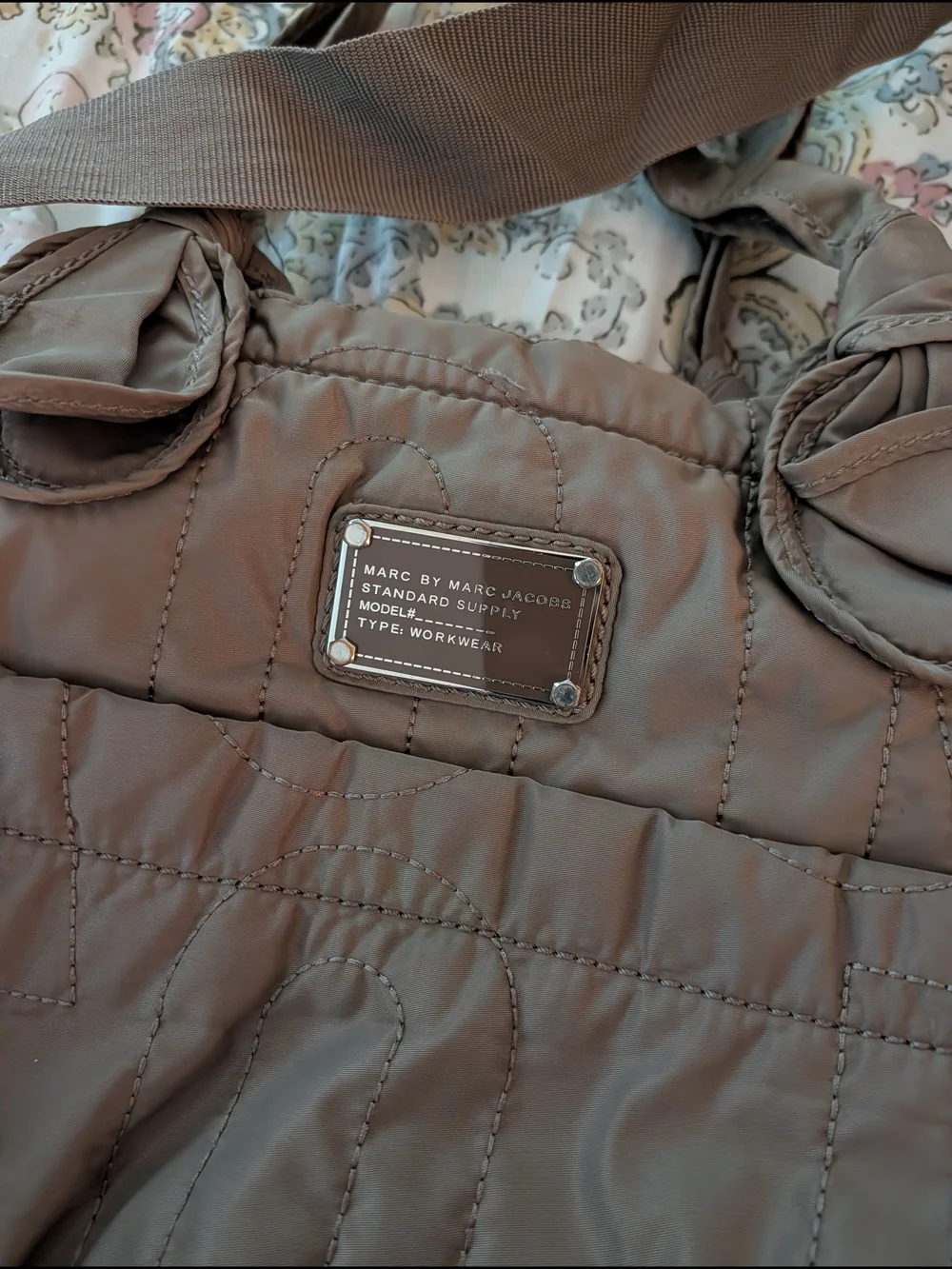 Marc Jacobs Quilted Nylon Crossbody Tote Bag - Brown